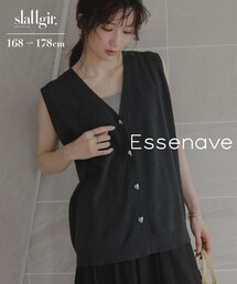 slattgir | 高身長 ニュアンスボタンニットベスト(トールサイズ)Essenave(ベスト)