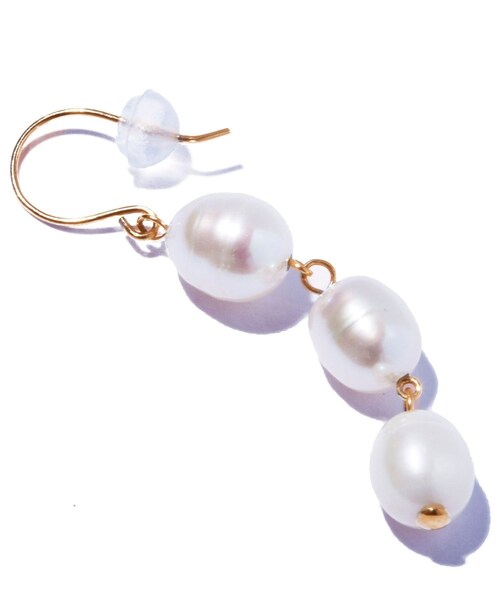 ROPE'(ロペ)の「【WEB限定】【les bonbon (ル ボンボン)】cocoon pearl hook pierce WH(ピアス(両耳用)・レディース・ホワイト・F)」の18枚目の写真