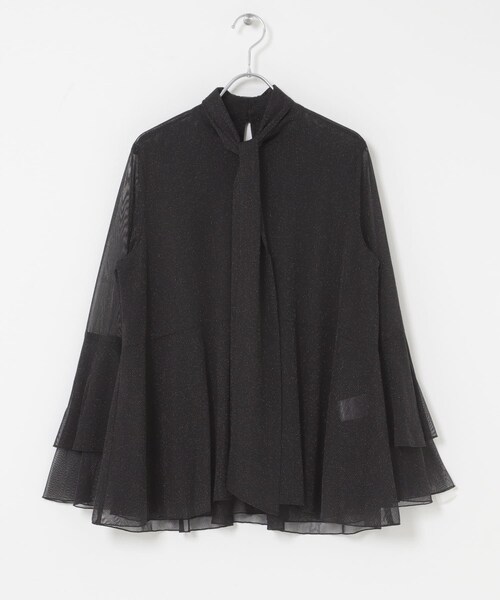 URBAN RESEARCH ROSSO（アーバンリサーチロッソ）の「シアーラメチュールフレアスリーブブラウス（シャツ/ブラウス・レディース・OFF WHITE/BLACK・Free）」の22枚目の写真