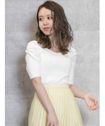 dazzlin | 2WAYネックルックリブニットトップス(ニット/セーター)