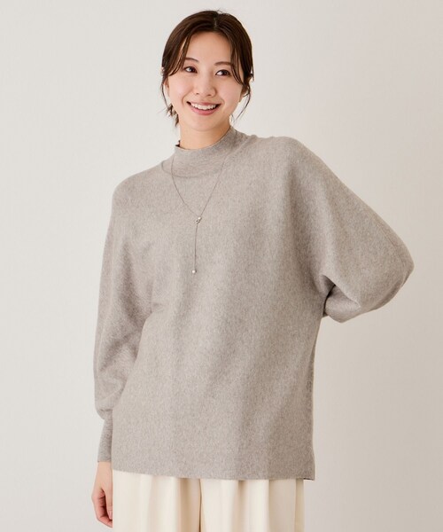 Jayro（ジャイロ）の「ボリュームスリーブチュニック（ニット/セーター・レディース・グレー/ホワイト系/ネイビー/ブルー系/ワイン・F）」の7枚目の写真