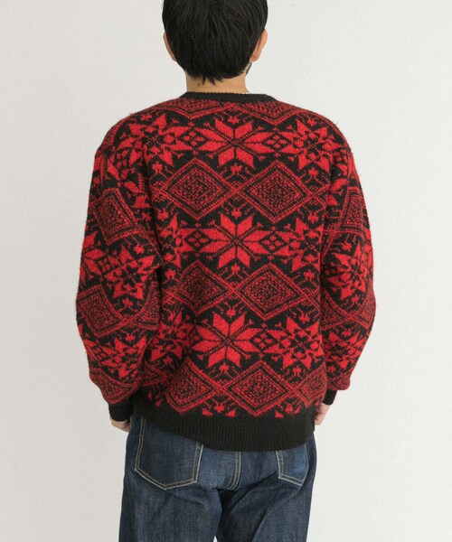 EKAL（エカル）の「ノルディックニットプルオーバー（ニット/セーター・メンズ・ブラウン/レッド・M/L）」の18枚目の写真