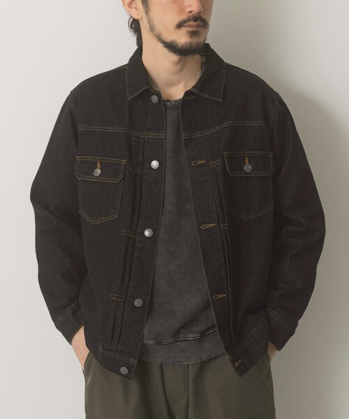 ITEMS URBANRESEARCH（アイテムズ アーバンリサーチ）の「DENIM JACKET TYPE 2nd（デニムジャケット・メンズ・IDG BLU/BLK・M/L）」の5枚目の写真