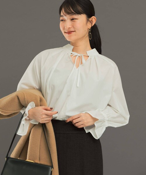 URBAN RESEARCH ROSSO（アーバンリサーチロッソ）の「2WAYボリュームシャツブラウス（シャツ/ブラウス・レディース・OFF WHITE/ORANGE/CHARCOAL・FREE）」の7枚目の写真