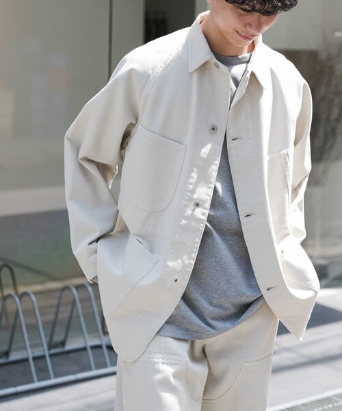 URBAN RESEARCH DOORS（アーバンリサーチドアーズ）の「FORK&SPOON　ガーメントダイツイルカバーオール（カバーオール・メンズ・CHARCOAL/IVORY・4/5）」の4枚目の写真