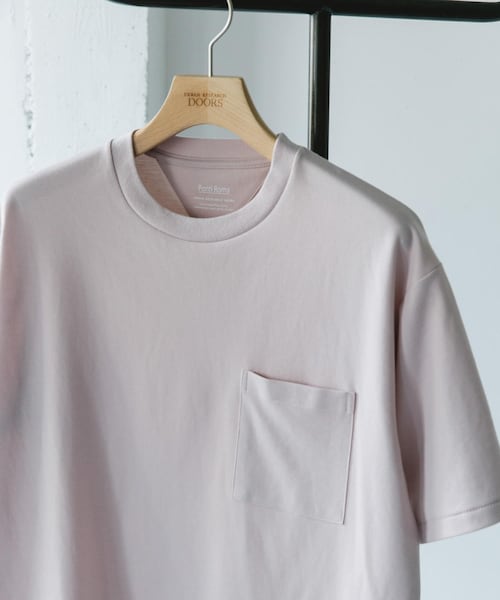 URBAN RESEARCH DOORS（アーバンリサーチドアーズ）の「『Sサイズ/WEB限定』ポンチポケットショートスリーブTシャツ（Tシャツ/カットソー・メンズ・NAVY/WHITE/L.GRAY/L.PINK/INK BLACK・S/M/L/XL）」の5枚目の写真