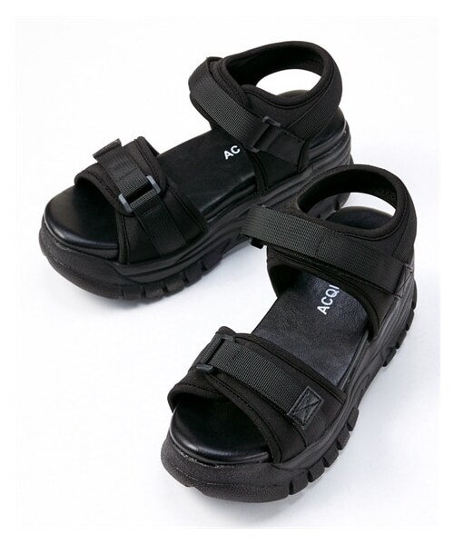 nissen（ニッセン）の「【ゆったり幅広】厚底スポーツサンダル（低反発中敷）（ワイズ４Ｅ）（サンダル・メンズ・黒/ホワイト/ネイビー・L=24.0~24.5cm/4E/M=23.0~23.5cm/4E/LL=25.0~25.5cm/4E/3L=26.0~26.5cm/4E）」の11枚目の写真