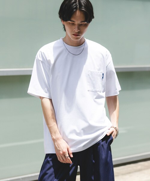 SENSE OF PLACE by URBAN RESEARCH(センスオブプレイスバイアーバンリサーチ)の「『UR TECH ひやサラクール』リラックスポケットTシャツ(Tシャツ/カットソー・メンズ・WHITE/BLACK/BROWN/L.YELLOW・M/L)」の8枚目の写真
