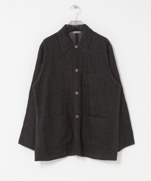 URBAN RESEARCH（アーバンリサーチ）の「MAATEE&SONS　GUPTA WOOL WFACE COVERALL（カバーオール・メンズ・CHACOAL/RED・2/3）」の5枚目の写真