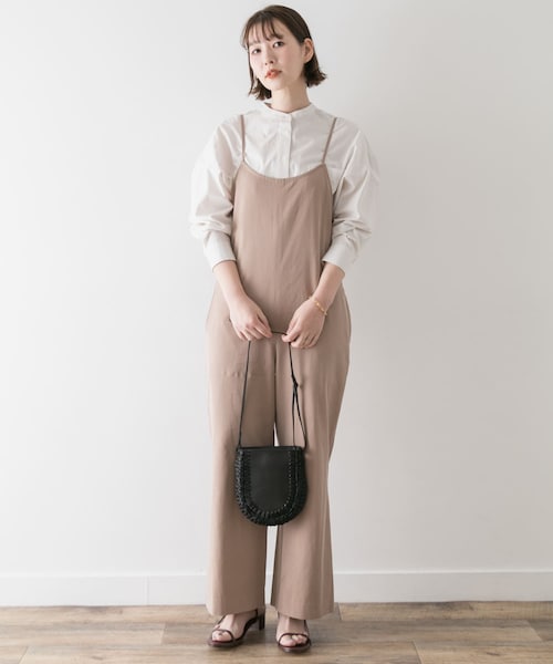URBAN RESEARCH ROSSO（アーバンリサーチロッソ）の「F by ROSSO　コットンレーヨンオールインワン∴（サロペット/オーバーオール・レディース・OFF WHITE/BEIGE/BLACK・36/38）」の3枚目の写真
