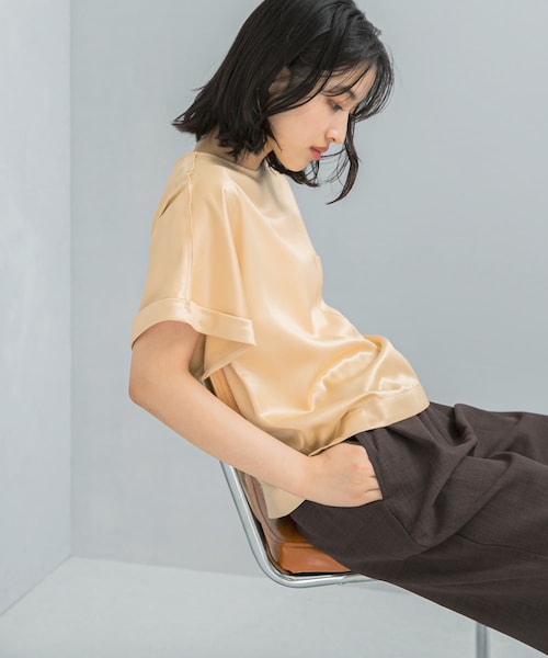 URBAN RESEARCH ROSSO（アーバンリサーチロッソ）の「『WEB/一部店舗限定』ウォッシャブルポケットデザインシャツブラウス（シャツ/ブラウス・レディース・OFF WHITE/CREAM/L/BROWN・FREE）」の3枚目の写真