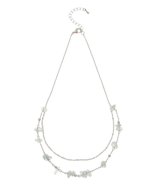 MERCURYDUO（マーキュリーデュオ）の「天然石2連ネックレス（ネックレス・レディース・ミントグリーン/ブラウン・F）」の3枚目の写真