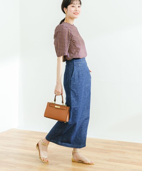 URBAN RESEARCH（アーバンリサーチ）の「綿麻デニムタイトスカート（デニムスカート・レディース・INDIGO/L.BLUE・36/38）」の17枚目の写真