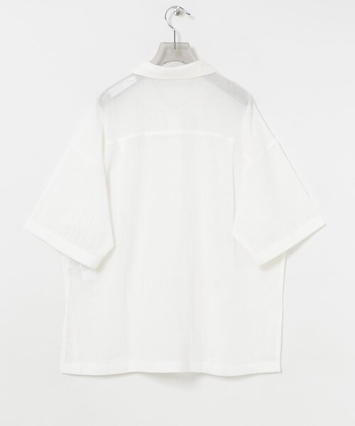 URBAN RESEARCH(アーバンリサーチ)の「コットンカラミシアーオーバーシャツ(シャツ/ブラウス・レディース・BLACK/OFF・FREE)」の14枚目の写真