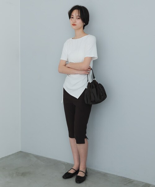 SENSE OF PLACE by URBAN RESEARCH(センスオブプレイスバイアーバンリサーチ)の「『抗菌/消臭』ギャザーフラットパンプス(パンプス・レディース・BLACK/IVORY・S/M/L)」の17枚目の写真