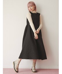 merry jenny | おはなジャガードジャンパーワンピース(ワンピース)