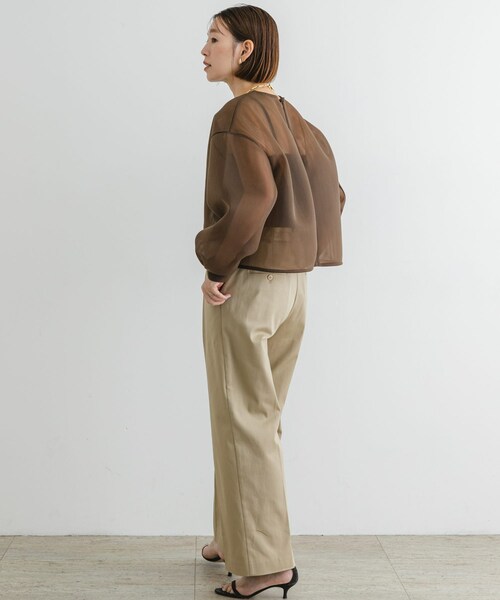 URBAN RESEARCH ROSSO（アーバンリサーチロッソ）の「F by ROSSO　シアーショートブラウス（シャツ/ブラウス・レディース・BLACK/BROWN・FREE）」の19枚目の写真