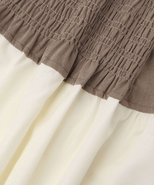 VIS（ビス）の「【洗える】ビスチェドッキングライクワンピース（シャツワンピース・レディース・オフホワイト/サックス・F）」の14枚目の写真