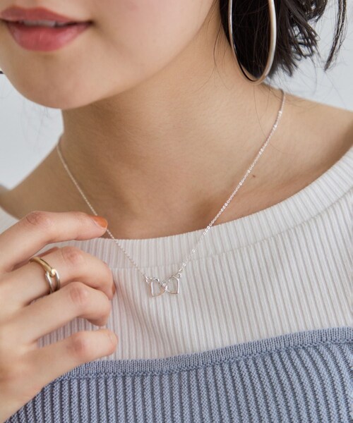 VIS(ビス)の「ダブルハートネックレス(ネックレス・レディース・ゴールド/シルバー・F)」の9枚目の写真