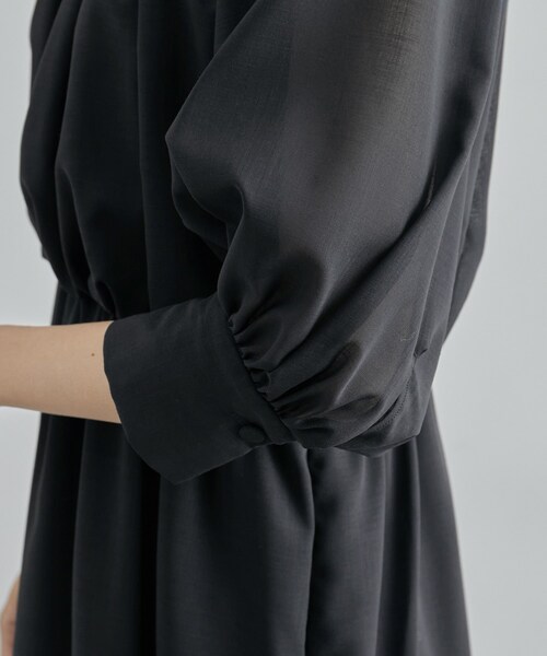 ROPE'（ロペ）の「【限定店舗・J'aDoRe限定】エレガンスウールボイルワンピース（ワンピース・レディース・ネイビー・38/36）」の18枚目の写真