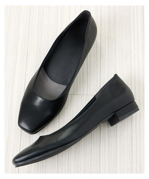 nissen（ニッセン）の「リゲッタ　スクエアトゥローヒールパンプスシューズ（ワイズ３E）ｂｙＲｅ：ｇｅｔＡ（パンプス・メンズ・ブラック・22.5cm/23.0cm/23.5cm/24.0cm/24.5cm/25.0cm）」の6枚目の写真