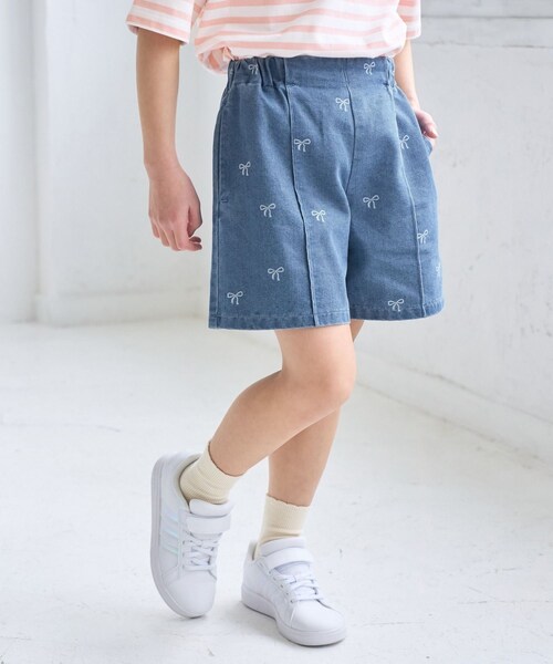 ROPE' PICNIC（ロペピクニック）の「【KIDS/キッズ】リボン柄デニムピンタックパンツ（デニムパンツ・キッズ・ブラック系/サックス・L/M/S）」の20枚目の写真