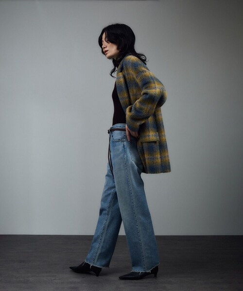 ADAM ET ROPE'(アダムエロペ)の「BALLIシャギージャケットコート / セットアップ対応(その他アウター・レディース・イエロー系・F)」の5枚目の写真