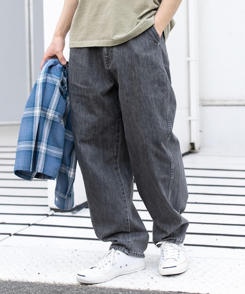 URBAN RESEARCH Sonny Label（アーバンリサーチサニーレーベル）の「デニムバレルパンツ（デニムパンツ・メンズ・グレー/ブラック/インディゴ・M/L）」の2枚目の写真