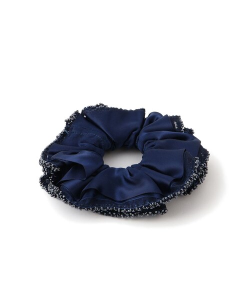 ADAM ET ROPE'（アダムエロペ）の「【MERRMA（メルマ）】BEAD SCRUNCHIE（シュシュ・レディース・ブラック/ネイビー・F）」の4枚目の写真