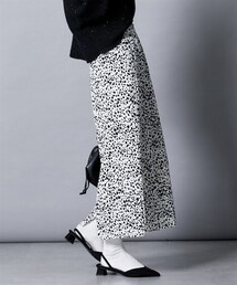 nissen | 裏起毛総柄ナロースカート(スカート)