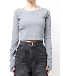 EMODA | 2WAYストリングリブトップス(Tシャツ/カットソー)