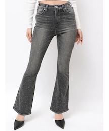 GYDA | ハイウエストbijouフレアデニムパンツ(デニムパンツ)