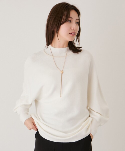 Jayro（ジャイロ）の「ボリュームスリーブチュニック（ニット/セーター・レディース・グレー/ホワイト系/ネイビー/ブルー系/ワイン・F）」の14枚目の写真