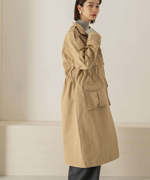 KBF(ケイビーエフ)の「ドロストミリタリーコート(ミリタリージャケット・レディース・BEIGE/KHAKI/ORANGE・one)」の10枚目の写真