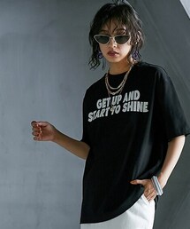 nissen | 大きいサイズ 綿100％ロゴプリントＴシャツ GEVS.(Tシャツ/カットソー)