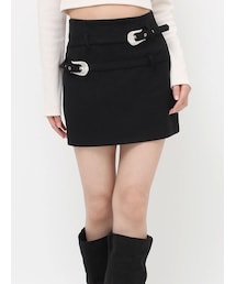 EVRIS | ダブルバックルベルトミニスカート(スカート)