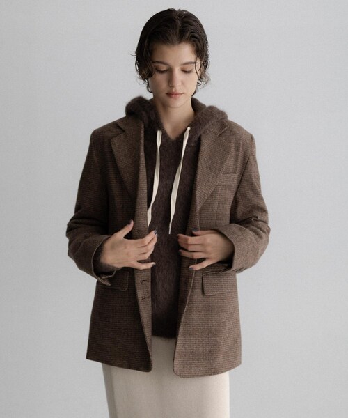 URBAN RESEARCH Sonny Label（アーバンリサーチサニーレーベル）の「フーディシャギーニットプルオーバー（ニット/セーター・レディース・グレー/ブラウン/ネイビー・Free）」の17枚目の写真