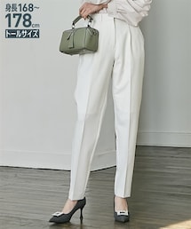 slattgir | 高身長　タックテーパードパンツ（トールサイズ）(その他パンツ)