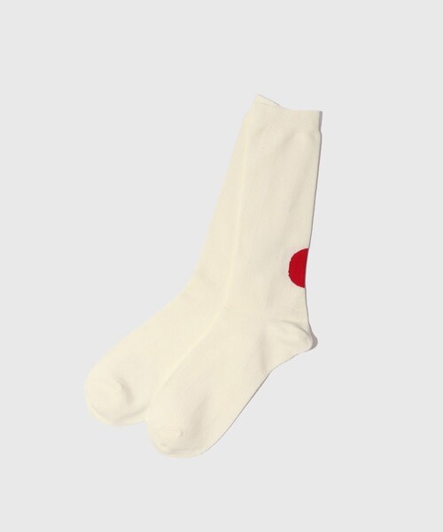 ADAM ET ROPE'（アダムエロペ）の「【BLUE BLUE JAPAN/ブルーブルージャパン】JAPAN FLAG ソックス（ソックス/靴下・メンズ・ホワイト/ネイビー・M）」の3枚目の写真