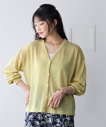 nissen | 綿混うすカルⅤネックゆるシルエットカーディガン（UVカット・吸汗速乾・抗菌防臭・毛玉防止）＜大きいサイズ有＞(カーディガン/ボレロ)