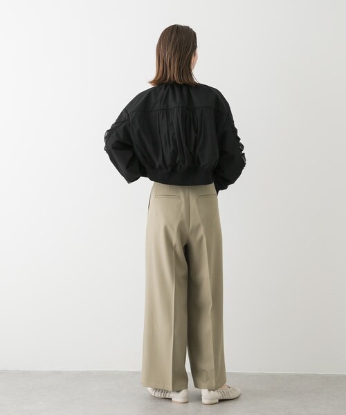 SENSE OF PLACE by URBAN RESEARCH（センスオブプレイスバイアーバンリサーチ）の「チュールレイヤードブルゾン（ブルゾン・レディース・IVORY/BLACK/L.BLUE・one）」の19枚目の写真