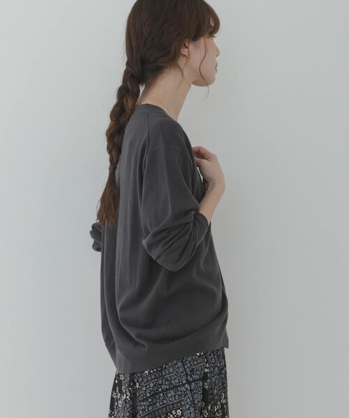 URBAN RESEARCH Sonny Label（アーバンリサーチサニーレーベル）の「『WEB限定』クールミストミディカーディガン（ニット/セーター・レディース・チャコール/L.グレー/ライムミント/ネイビー・Free）」の20枚目の写真
