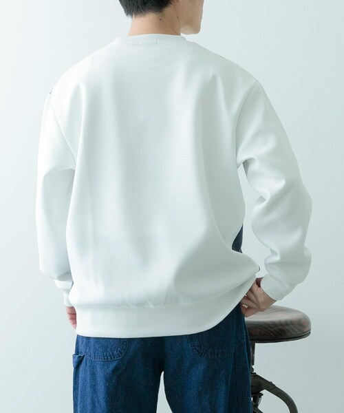 ITEMS URBANRESEARCH（アイテムズ アーバンリサーチ）の「ストレッチダンボール 切替トップス B（スウェット・メンズ・NVY/MOC/BLK・M/L）」の9枚目の写真