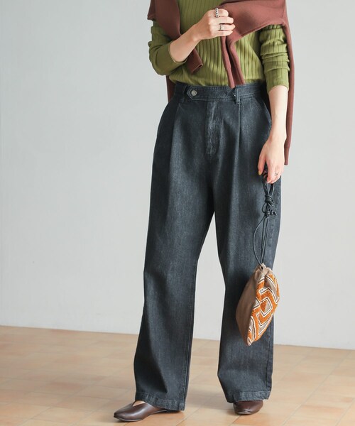 URBAN RESEARCH DOORS（アーバンリサーチドアーズ）の「『セットアップ対応』 フロントタックストレートデニム（デニムパンツ・レディース・BLACK/INDIGO・S/M）」の10枚目の写真