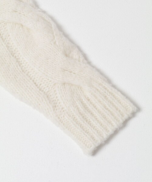 URBAN RESEARCH ROSSO（アーバンリサーチロッソ）の「ウールカシミヤケーブル編オーバーニット（ニット/セーター・レディース・OFF/PURPLE/FOGGRAY・Free）」の10枚目の写真