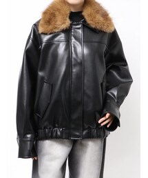 MURUA | 2WAYカラーフェイクレザーブルゾン(ブルゾン)