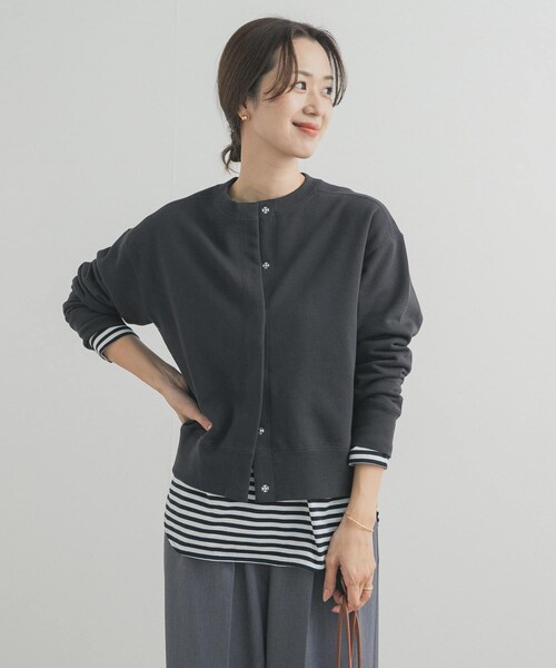 URBAN RESEARCH DOORS（アーバンリサーチドアーズ）の「裏起毛スウェットカーディガン（カーディガン/ボレロ・レディース・OATMEAL/GRAY/CHARCOAL・Free）」の13枚目の写真
