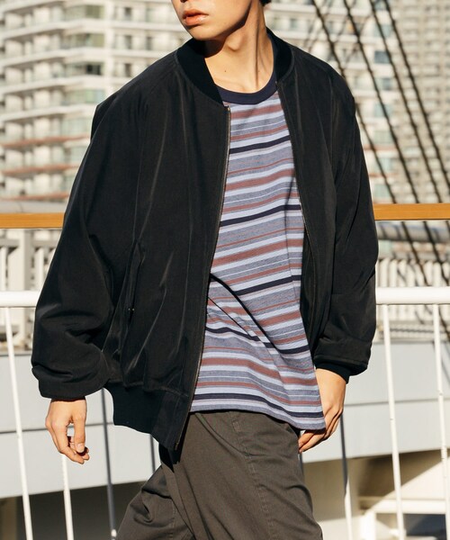 URBAN RESEARCH（アーバンリサーチ）の「POLYPLOID　OVERSIZE LONGSLEEVE B（Tシャツ/カットソー・メンズ・PPL/NVY/GRY/BLK・2/3/4）」の6枚目の写真