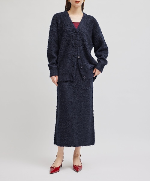 ROPE'(ロペ)の「シルクシャギースカート/セットアップ対応(スカート・レディース・オフホワイト/ネイビー/ピンク・F)」の8枚目の写真