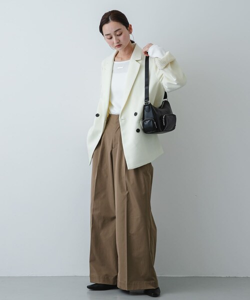 SENSE OF PLACE by URBAN RESEARCH（センスオブプレイスバイアーバンリサーチ）の「3Pポケットバッグ（ショルダーバッグ・レディース・BLACK/IVORY/Y.BEIGE・One）」の14枚目の写真